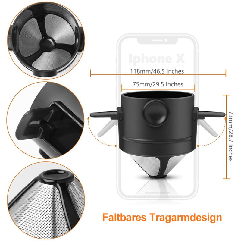 Carvallo - Kaffeefilterkopp i rostfritt stål Carvallo