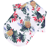 Hawaiiansk Strand-Skjorta för Husdjur-Husdjur-BB-Vit | Ananas-XS-Hemnix