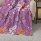 Lila Vildblomma Bomull Badhandduk Carvallo