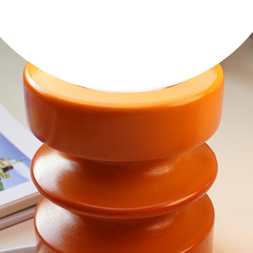 Vintage orange bordslampa i massivt glas – Retro berlock med varmt sken MILA Sverige