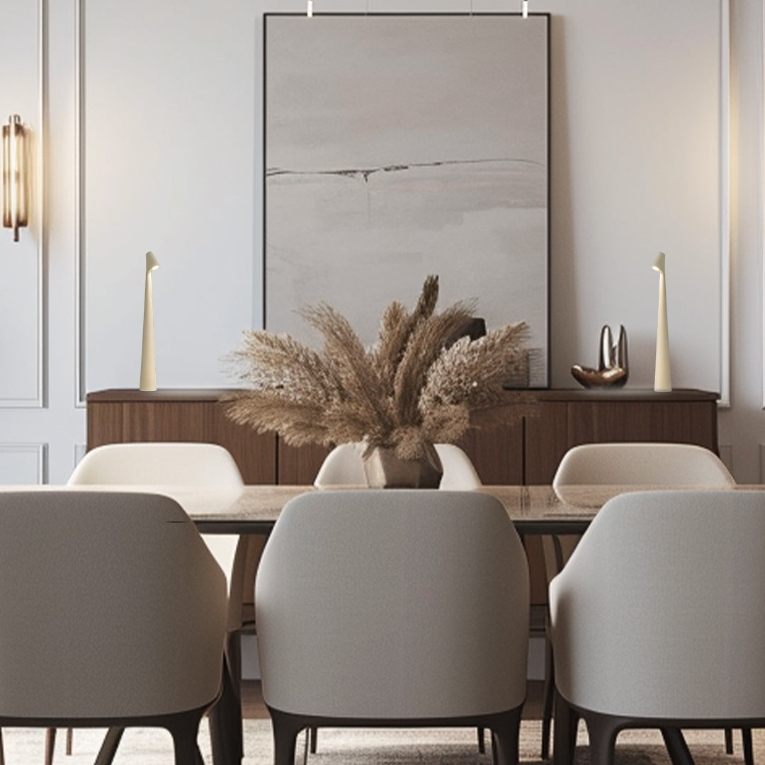 Bordslampa Modern Röd Metall LED Ljus Carvallo