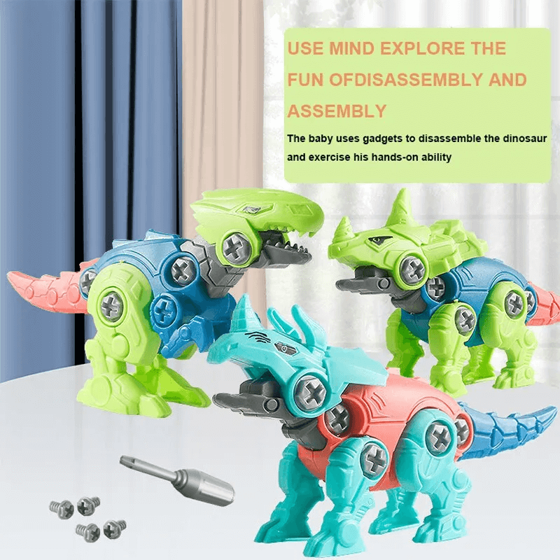 Dinosaurägg Byggsats - Överraskningsägg med Byggklossar, Skruva Isär och Montera Dina Egna Dinosaurier, DIY Blindbox Leksak för Barn-Byggsats-BB-Hemnix