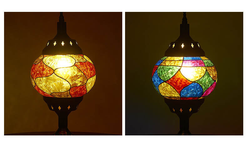 Vintage turkisk emalj järn bordslampa – tidlös One-Light Design MILA Sverige
