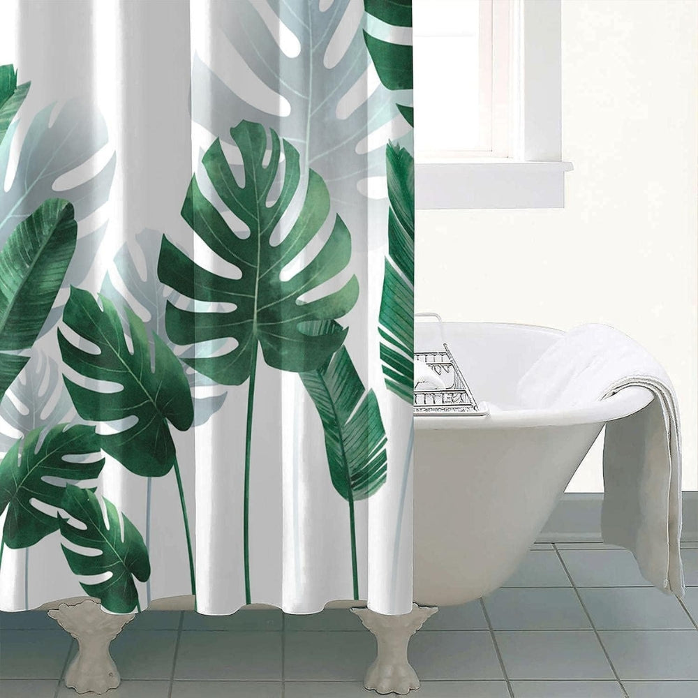 Tropiska Monstera Leaf Duschdraperi Carvallo