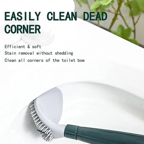 Hushålls utan hål vägghängande långhandtag silikontoalettborste Carvallo