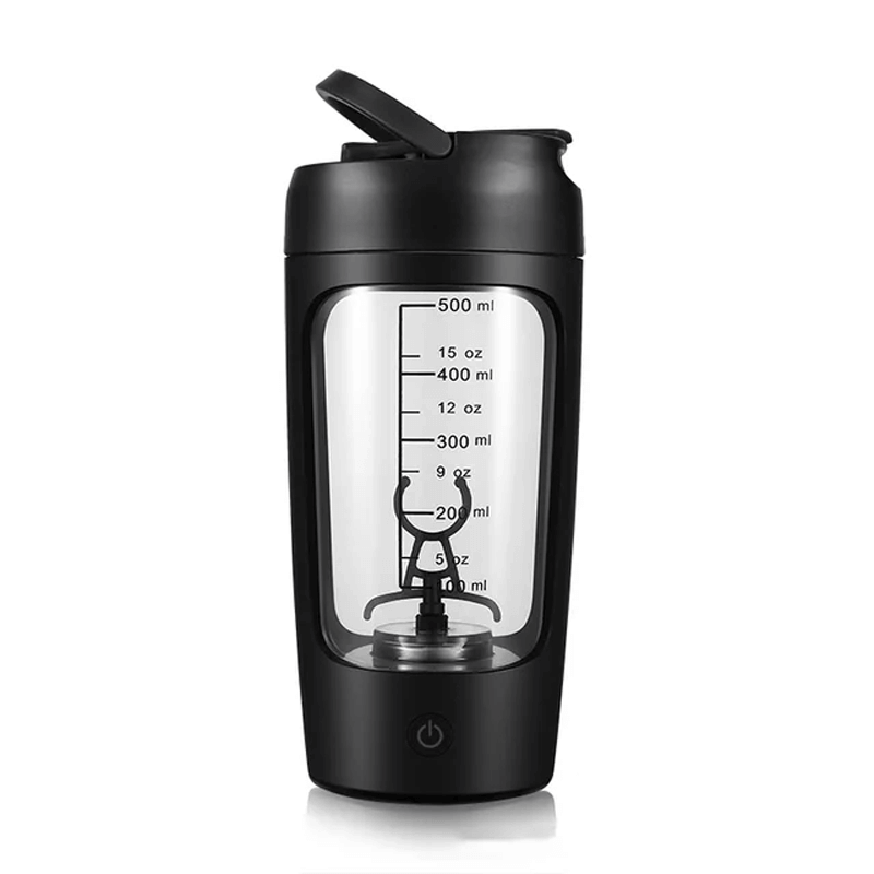 1200mAh USB-elektrisk Proteinshakerflaska 650 ml-Sällskapsspel-BB-Svart-Mixerflaska-Hemnix