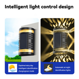 Solarlampa med intelligent ljusstyrning – Utomhusvägglampa med automatisk nattdetektering Carvallo