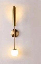 GoldenGlow – Minimalistisk LED Vägglampa för Vardagsrum & Sovrum Carvallo