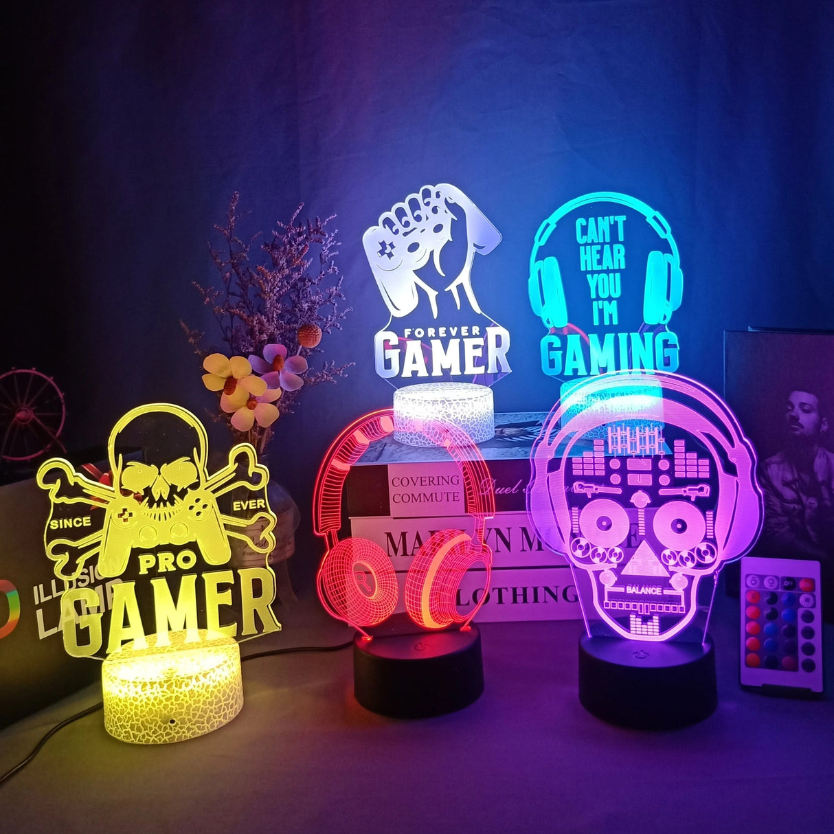 3D LED Lampa Gamer-Barn-BB-Hemnix
