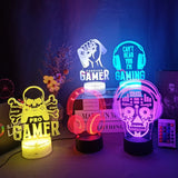 3D LED Lampa Gamer-Barn-BB-Hemnix