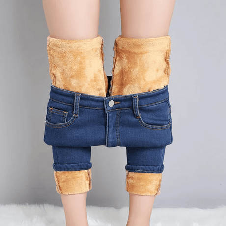 Varma Fodrade Jeans-Personligt-BB-Blå-25-Hemnix