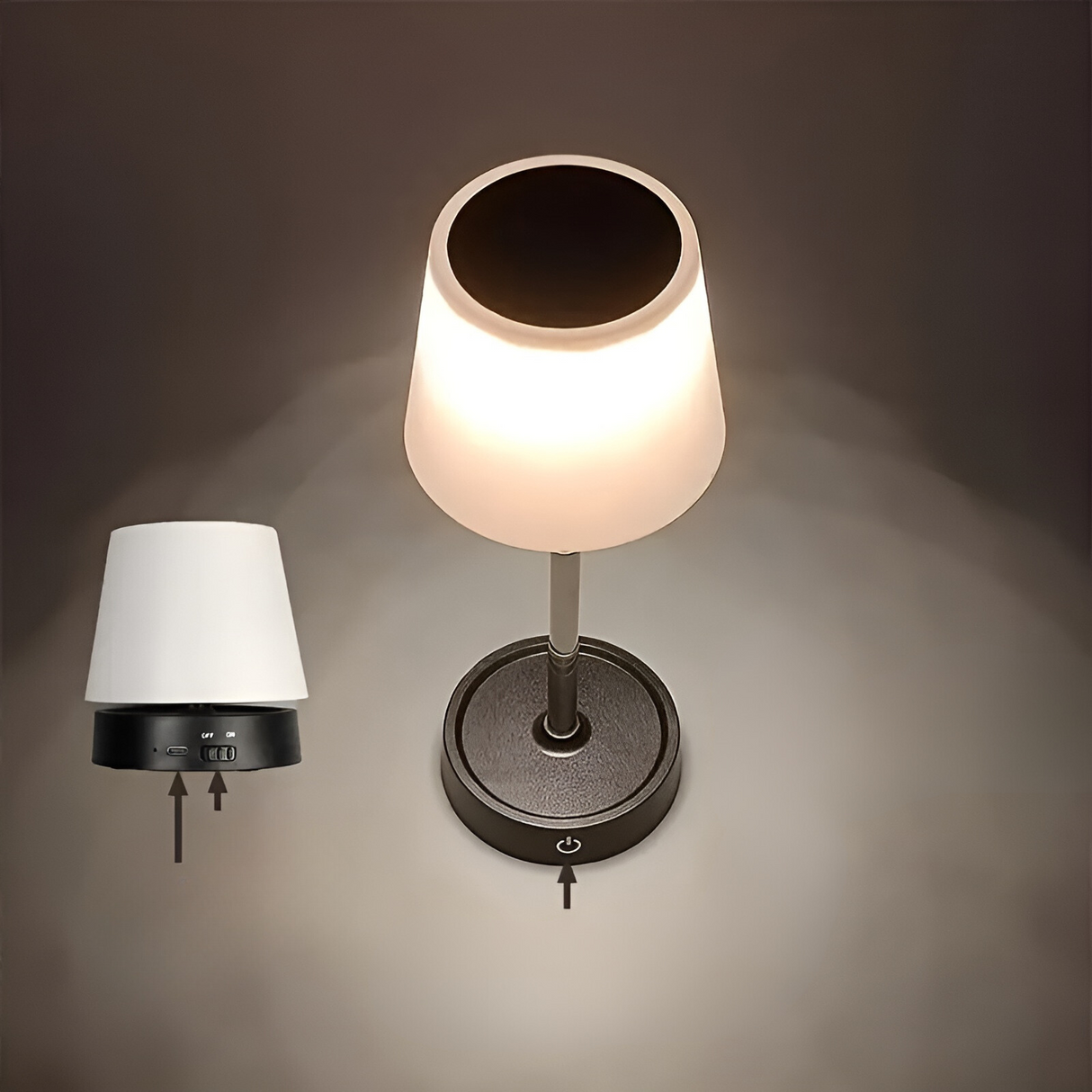 GlowLume Light - Återuppladdningsbar Touch-LED-bordslampa Carvallo