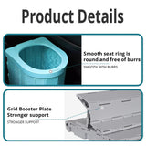 Fällbar bärbar toalett | Hållbar, platsbesparande design för camping, vandring och vägtrippar Carvallo