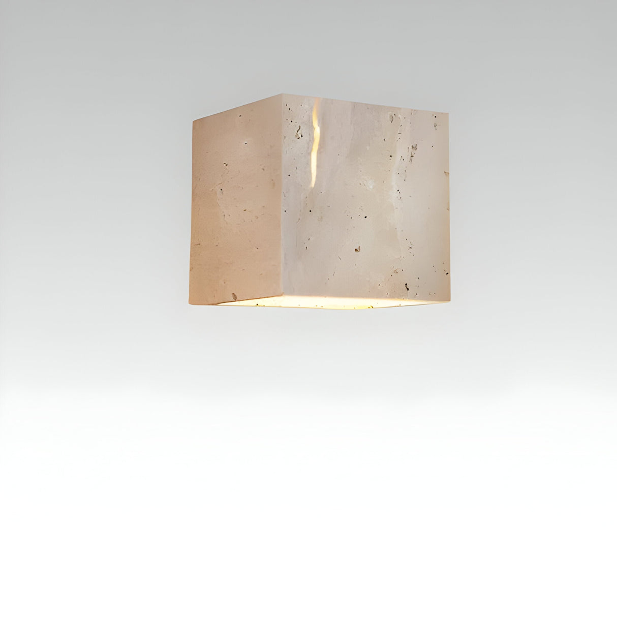 ScandiStone Light – Rektangulär Travertin LED Vägglampa Carvallo