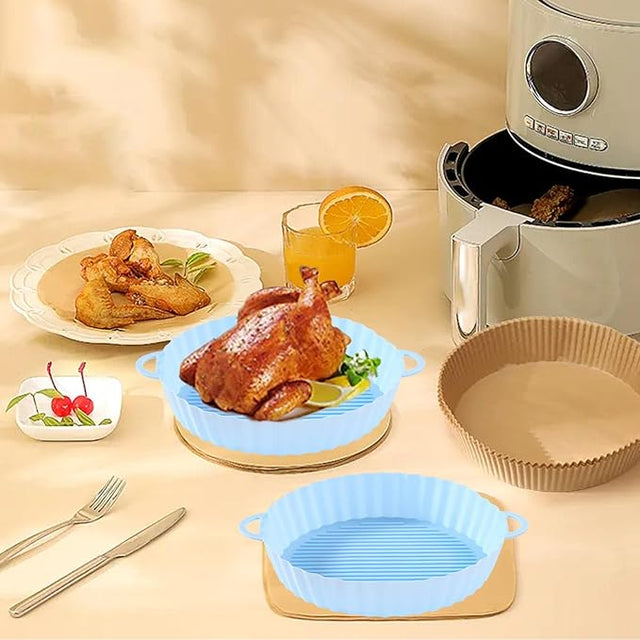 Silikoninsats för varmluftsfritös – Återanvändbar, non-stick & Lätt att rengöra Carvallo