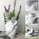 BloomHeart Vase - Elegant Grekiskt Inspirerad Hjärta Formad Torkad Blomkruka Carvallo