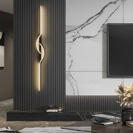 Vägglampa Modern Svart Aluminium LED Armatur Carvallo
