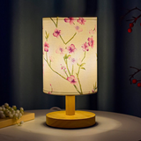 ZenGlow - Dekorativ Japansk Bordslampa med Träbas - Stämningsbelysning Carvallo