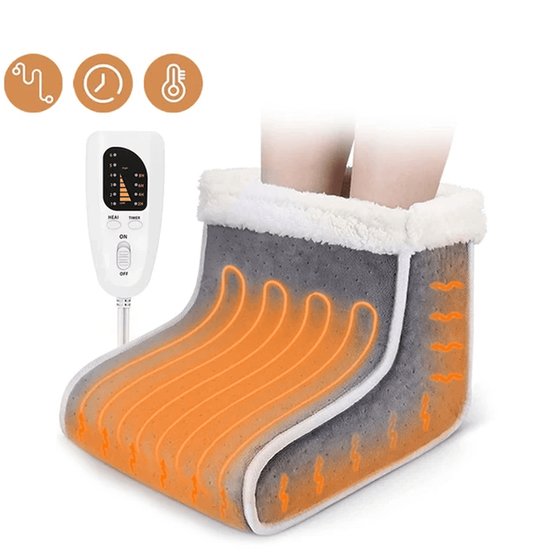 Elektrisk Fotvärme Värmekudde-Personligt-BB-Grå-Uppgraderad-Hemnix