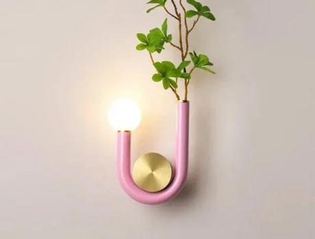 PinkLume – Modern U-formad LED Vägglampa för Sovrum & Barnrum Carvallo