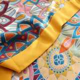 Maroccan Floral Jacquard Cotton Blanket Carvallo