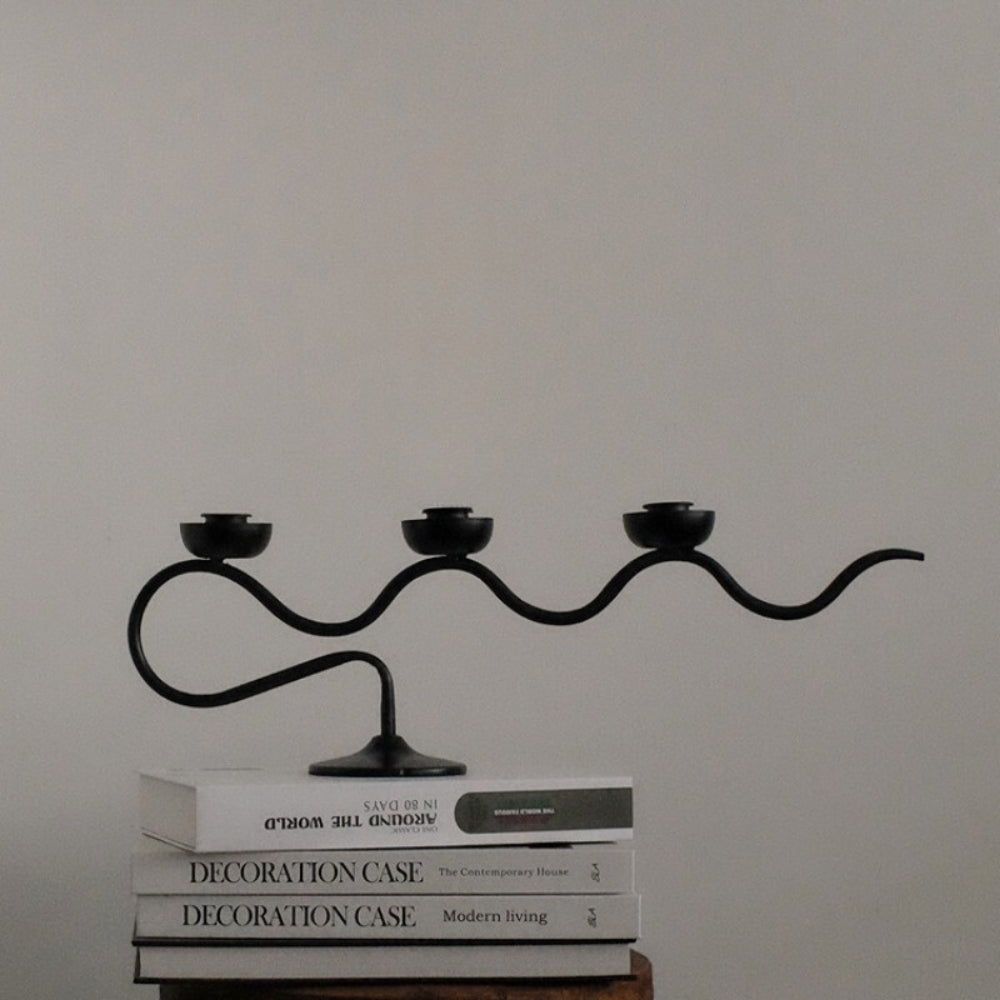 Tri Iron Twisted Candle Holder Carvallo