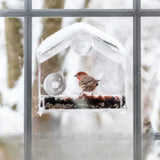 Carvallo Fönster-Fågelhus | Transparent Foderstation med Sugkoppar | Väderbeständig & Stabil | Observation på nära håll Carvallo
