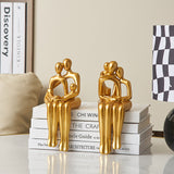 Carvallo – Elegant Abstract Konstverk med Gyllene Detaljer Carvallo