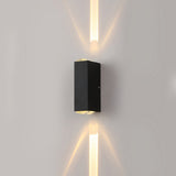 Utomhus Svart Aluminium Vägglampa LED Upp Ner Carvallo