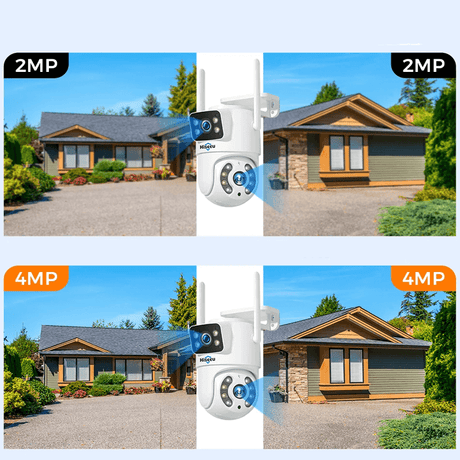360° WiFi Övervakningskamera med Dubbla Linser | AI Människodetektion, Nattvision, IP66 & Mobilstyrning-Smarta Hem Kamera-BB-Hemnix