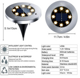 12 Led Solarbelysning För Mark Utomhus Vattentät Carvallo