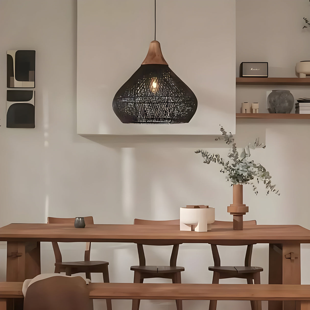 BistroBeam Light - Modern Rattan- taklampa Carvallo