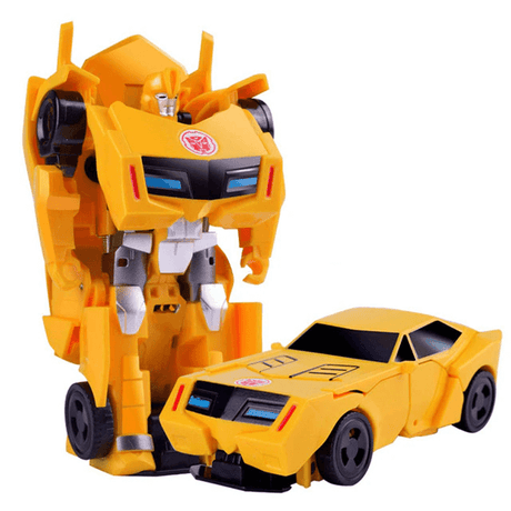 Dynamisk Transformativ Robotbil - Optimus Leksak, 1-stegs Förvandling, Robot & Dinosaurie Actionfigur för Pojkar-Fordon-BB-Gul-Hemnix