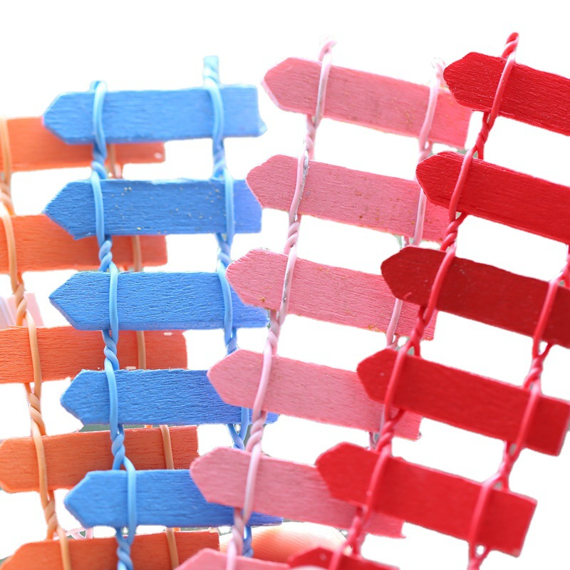 Miniatyr trädgårdsgärde i trä – Färgglad dekoration för feuträdgård och modellbygge Carvallo