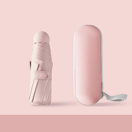 Kompakt Hopfällbart Paraply-Personligt-BB-Rosa-Hemnix