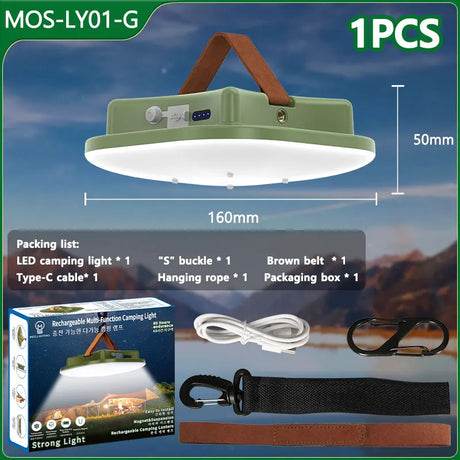 80W LED Solarbatteriladdad campinglampa med magnet och zoomfunktion Carvallo