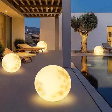 Utomhus Trädgårdslampa Måne Boll Lampa Carvallo