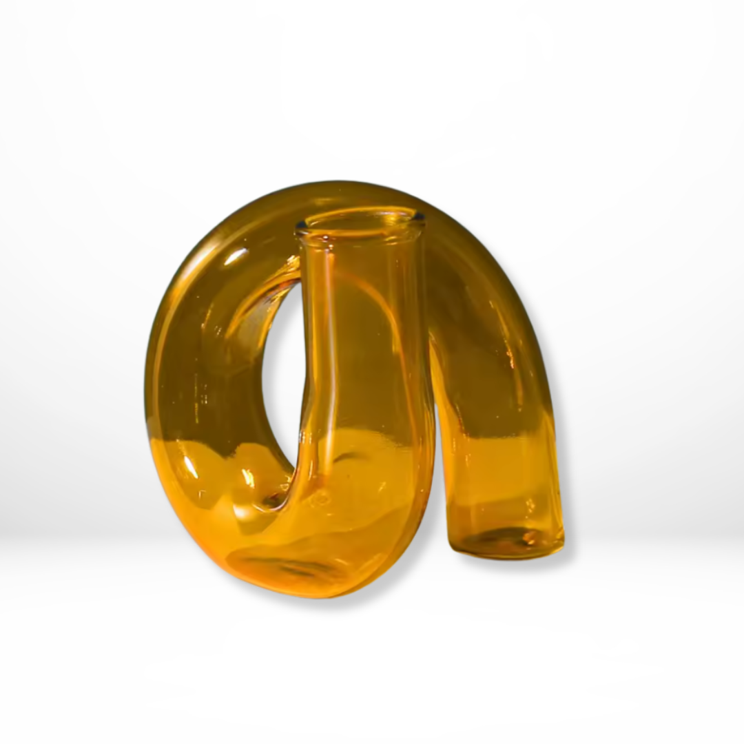 LoopForm Glasvas | Skulptural Borosilicate Design | Modern Transparent Carvallo