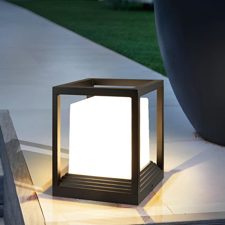 Utomhus solcells LED-ljuskälla svart aluminium Carvallo