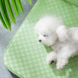 Rutig läder husdjur säng ortopedisk repa beständig tvättbar Carvallo