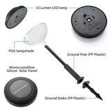 Solar trädgårdslampa med färgskift – LED trädgårdbelysning för utomhusbruk med blomsterdesign Carvallo