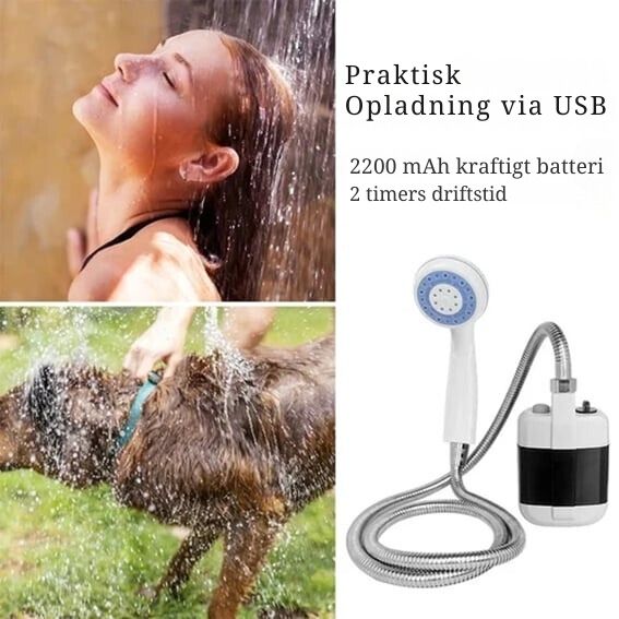 PetSplash – Bärbar utomhusdusch för husdjur och trädgård med USB-laddning Carvallo