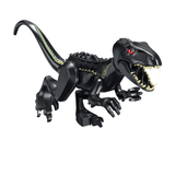 Dinosaurie Byggklossar för Barn – T-Rex Figur | Pedagogisk & Rolig Leksak i ABS-Plast för Kreativ Lek & Finmotorik-Byggsats-BB-Black Raptor-Hemnix
