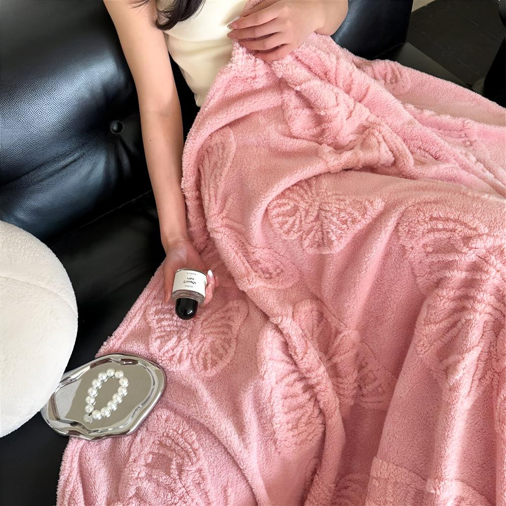 Mjuk fjärilsmönster flanellfilt Carvallo