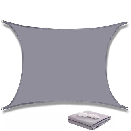 Rektangulärt Vattentät Solsegel-Kök-BB-Grå-2 x 2m-Hemnix