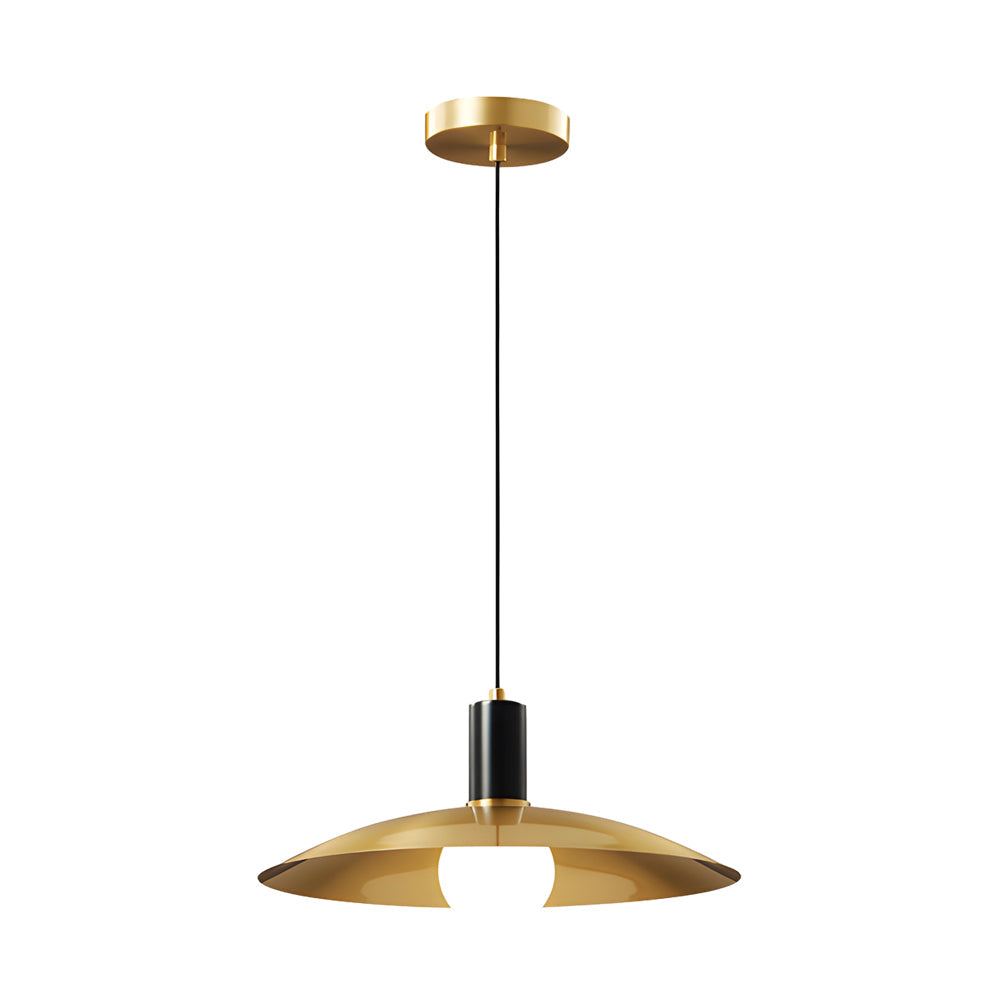 1-Ljus Mid-Century Messing Hänglampa Carvallo