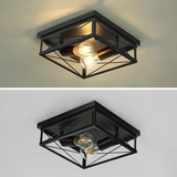 Carvallo - Taklampa i Järn med Vintage-Inspirerad Modern Rustik Stil Carvallo