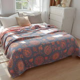 Rustik blomster bomull vändbar filt Carvallo