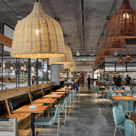 Bambu Rotang Korg Hänglampa för Kök Carvallo