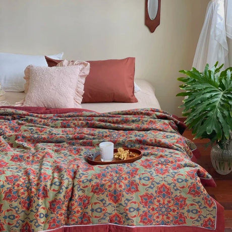 Livlig Arv Blommig Sommertäcke Carvallo